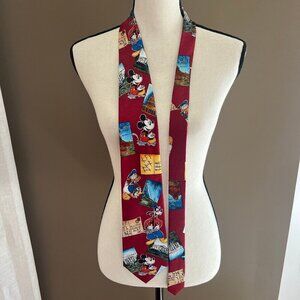 Vintage Disney Atlas Silk Neck Tie, Donald Duck, Goofy, Mickey Mouse
